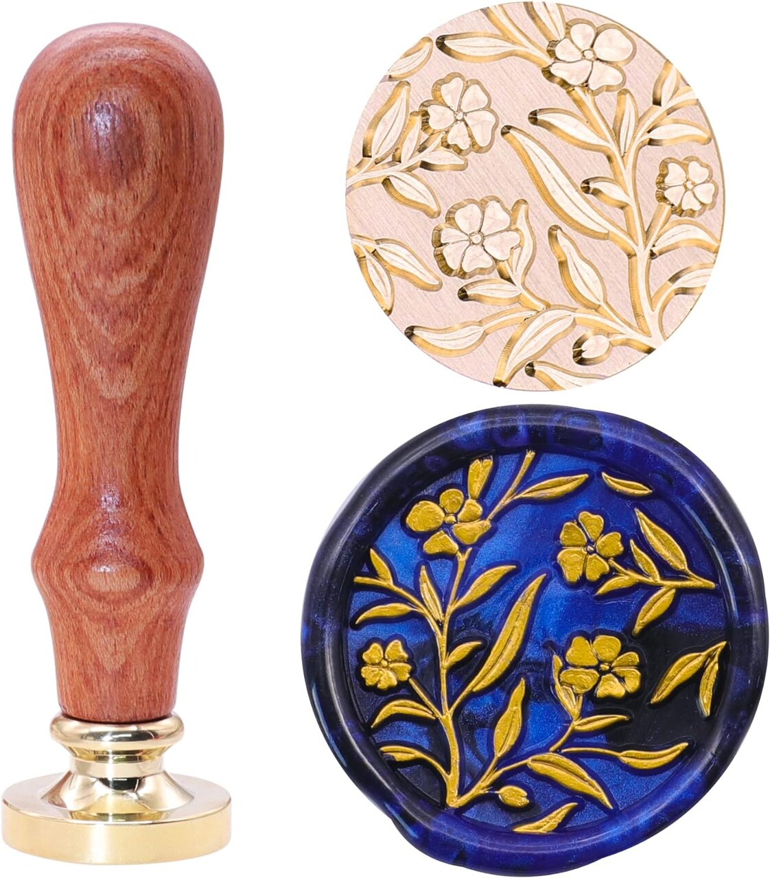 Floral Wax Seal Stamp, Vintage Sealing Wax Stamp, Great for Decorating Wedding Party Invitations Envelopes Gift Idea